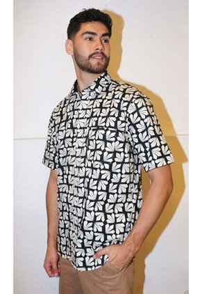 Camisa Para Hombre Manga Corta Negro Marca L&H