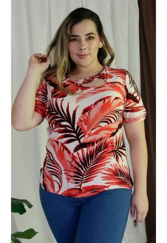 Camiseta Para Mujer. Manga Corta Rojo Marca L&H L&H