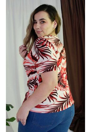 Camiseta Para Mujer. Manga Corta Rojo Marca L&H