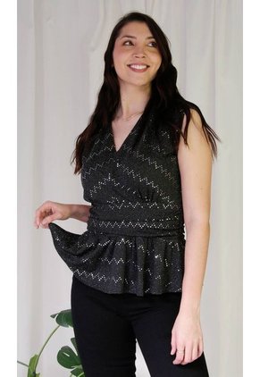 Camiseta Para Mujer Manga Corta Negro Marca L&H