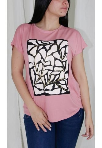 Camiseta Para Mujer Manga Corta Rosado Marca L&H L&H