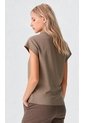Blusa Para Mujer Manga Corta Beige Marca L&H Ref. 1F412714 de L&H