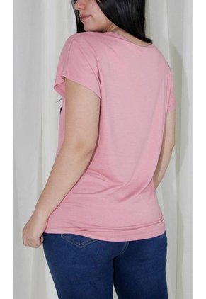Camiseta Para Mujer Manga Corta Rosado Marca L&H