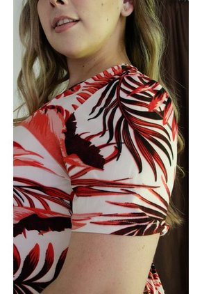 Camiseta Para Mujer. Manga Corta Rojo Marca L&H