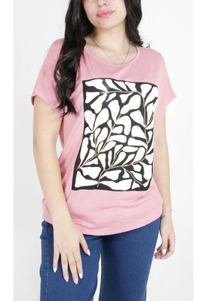 Camiseta Para Mujer Manga Corta Rosado Marca L&H