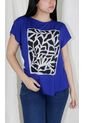Camiseta Para Mujer Manga Corta Azul Marca L&H de L&H
