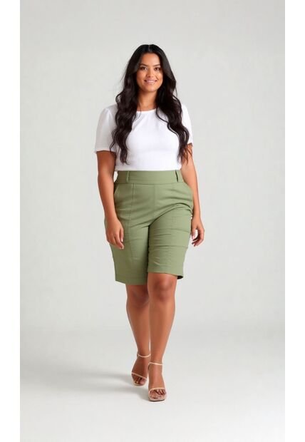 Bermuda Para Mujer. Verde Marca L&H Ref. 2I610020