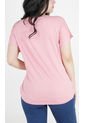 Camiseta Para Mujer Manga Corta Rosado Marca L&H de L&H