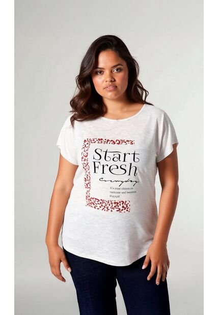 Camiseta Para Mujer. Manga Corta Gris Claro Marca L&H Ref. 5G609077