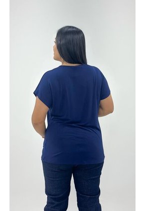 Camiseta Para Mujer. Manga Corta Azul Marca L&H Ref. 5G609077