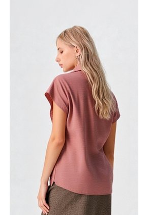 Blusa Para Mujer Manga Corta Rosado Marca L&H Ref. 1F412714