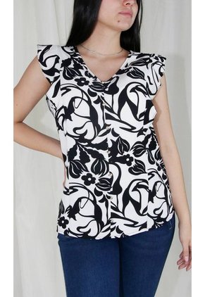 Blusa Para Mujer Manga Sisa Negro Marca L&H