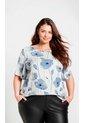 Camiseta Para Mujer. Manga Corta Azul Marca L&H Ref. 2J609100 de L&H