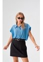 Blusa Para Mujer Manga Corta Azul Marca L&H Ref. 1F412714 de L&H