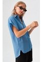 Blusa Para Mujer Manga Corta Azul Marca L&H Ref. 1F412714 de L&H