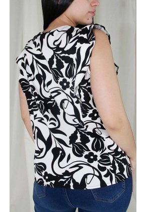 Blusa Para Mujer Manga Sisa Negro Marca L&H