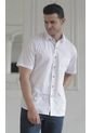 Camisa Para Hombre Manga Corta Blanco Marca L&H de L&H