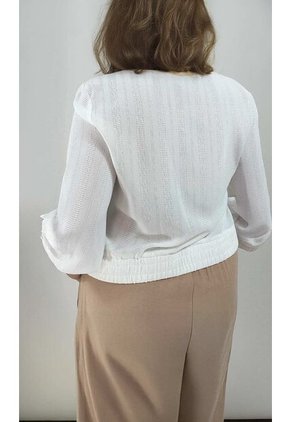 Blusa Para Mujer. Manga 3/4 Crudo Marca L&H Ref. 1F612212