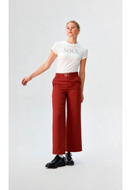 Pantalon Para Mujer Terracota Marca L&H Ref. 1F407235