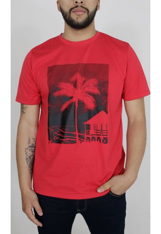 Camiseta Para Hombre Manga Corta Rojo Marca L&H L&H