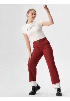 Pantalon Para Mujer Terracota Marca L&H Ref. 1F407235