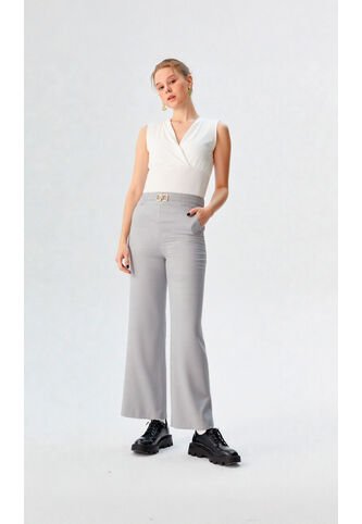 Pantalon Para Mujer Gris Claro Marca L&H Ref. 1F407235 L&H