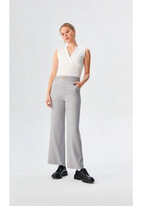 Pantalon Para Mujer Gris Claro Marca L&H Ref. 1F407235