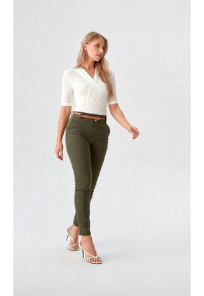 Pantalon Para Mujer Verde Marca L&H Ref. 1Ac407001
