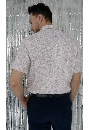 Camisa Para Hombre Manga Corta Beige Marca L&H