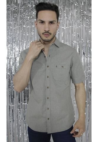 Camisa Para Hombre Manga Corta Verde Marca L&H L&H