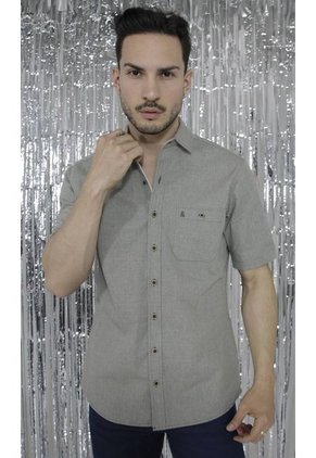Camisa Para Hombre Manga Corta Verde Marca L&H