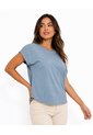 Blusa Para Mujer Manga Corta Aguamarina Marca L&H Ref. 2J412286 de L&H