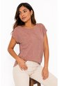 Blusa Para Mujer Manga Corta Rosado Marca L&H Ref. 2J412286 de L&H