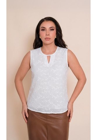 Blusa Para Mujer Manga Sisa Blanco Marca L&H Ref. 2J412287 L&H