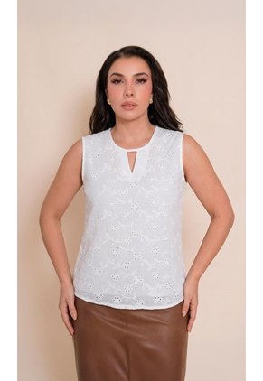 Blusa Para Mujer Manga Sisa Blanco Marca L&H Ref. 2J412287
