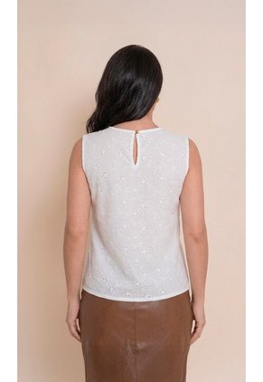 Blusa Para Mujer Manga Sisa Blanco Marca L&H Ref. 2J412287