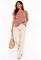 Blusa Para Mujer Manga Corta Rosado Marca L&H Ref. 2J412286 de L&H