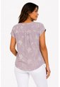Blusa Para Mujer Manga Corta Lila Marca L&H Ref. 2J412282 de L&H