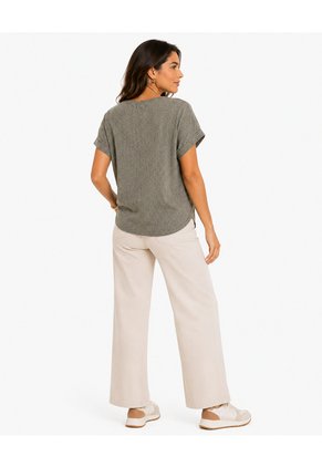 Camiseta Para Mujer Manga Corta Verde Marca L&H Ref. 2J409138