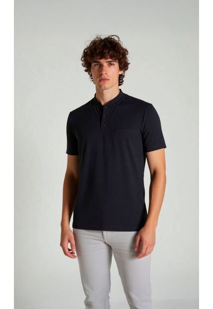 Polo Para Hombre Negro Marca L&H