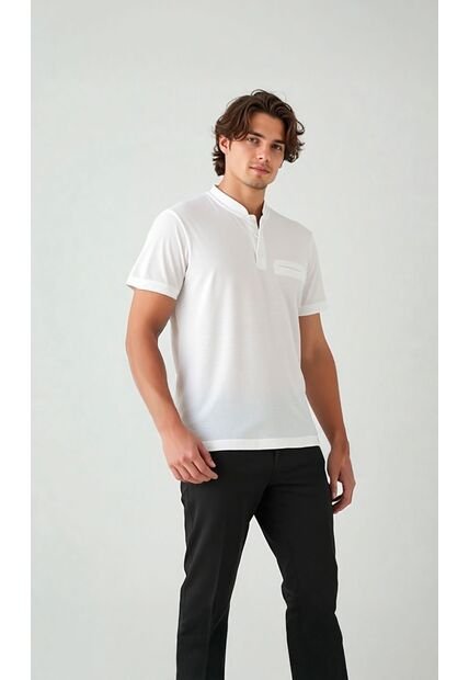 Polo Para Hombre Blanco Marca L&H