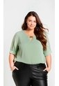 Blusa Para Mujer. Manga Corta Verde Marca L&H Ref. 5P612103 de L&H