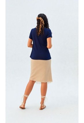 Camiseta Para Mujer Manga Corta Azul Marca L&H Ref. 5G409258