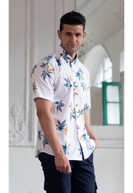 Camisa Para Hombre Manga Corta Rosado Marca L&H