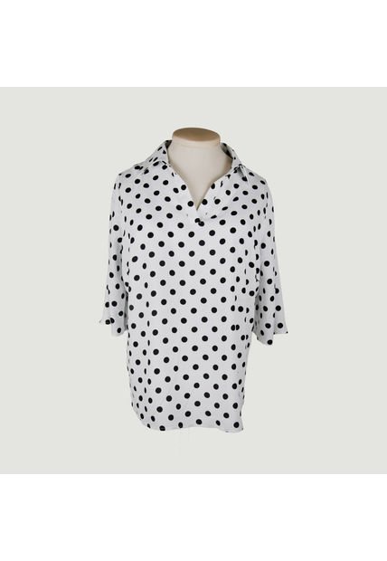 Blusa Para Mujer. Manga 3/4 Blanco Marca L&H