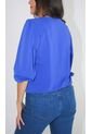 Blusa Para Mujer Manga 3/4 Azul Marca L&H de L&H