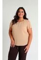 Blusa Para Mujer. Manga Corta Taupe Marca L&H de L&H