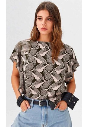 Camiseta Para Mujer Manga Corta Verde Marca L&H Ref. 2J401005