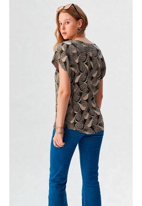 Camiseta Para Mujer Manga Corta Verde Marca L&H Ref. 2J401005