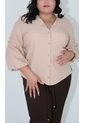 Blusa Para Mujer. Manga 3/4 Beige Marca L&H de L&H